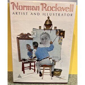 1973 Signed Norman Rockwell  Artist and Illustrator Giant CoffeeTable Book 17”